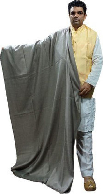 KASHMIR HANDLOOM Cashmere Solid Men Shawl(Grey)