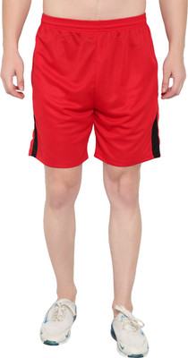 Dia A Dia Solid Men Red Sports Shorts