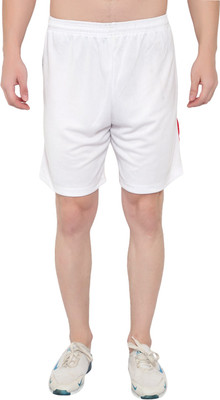 OORA Solid Men White Basic Shorts
