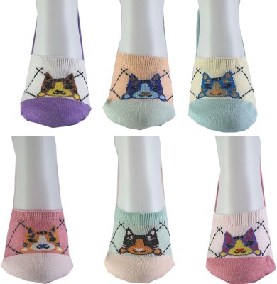 Bracevor Summer Socks, Ladies socks for summer, cotton socks, loafer socks for mens Unisex Animal Print Peds/Footie/No-Show, Low Cut(Pack of 6)