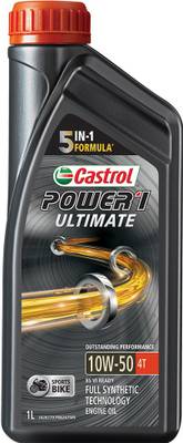 Castrol Power1 Ultimate 10W-50 4T Full-Synthetic Engine Oil  (1 L, Pack of 1)
