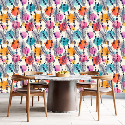 All Your Design Decorative Multicolor Wallpaper(228 cm x 40 cm, Pack of 4)