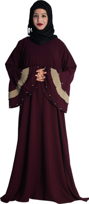 MODEST CITY Cotton Blend Abaya(Purple)