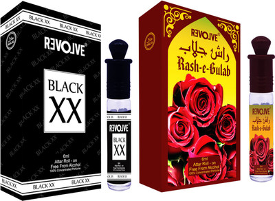 Revolve Black XX & Rash-e-Gulab Floral Attar(Rose)