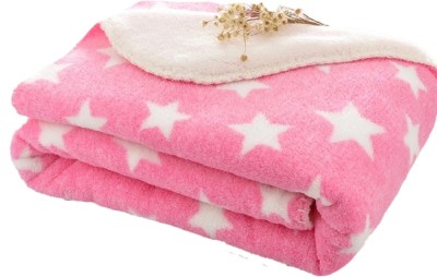 BRANDONN Polka Single AC Blanket for  AC Room(Woollen Blend, BABY PINK)