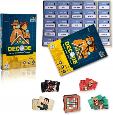 ARNIYAVALA Decode The TOP Secret Word Board Game for Ages 7 and Above | DEVELOPS Team Building,Social Skills,Imagination | A Perfect Family Board Game Educational Board Games