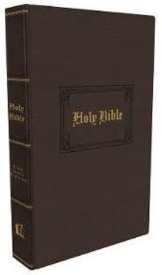 KJV Holy Bible: Large Print Thinline, Brown Leathersoft, Red Letter, Comfort Print: King James Version(English, Leather / fine binding, Nelson Thomas)