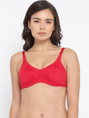 Macrowoman W-Series Total Support Bra Women Minimizer Non Padded Bra(Red)