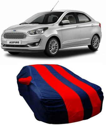 V VINTON Car Cover For Ford Figo Aspire (With Mirror Pockets)(Red, Blue)