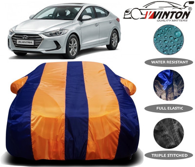 V VINTON Car Cover For Hyundai Elantra (With Mirror Pockets)(Orange)