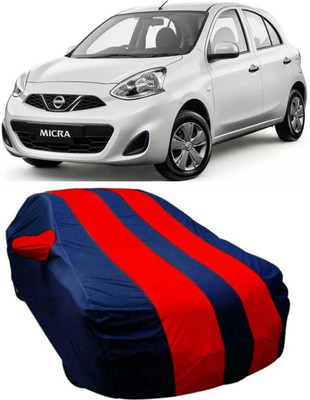 V VINTON Car Cover For Nissan Micra (With Mirror Pockets)(Red, Blue)