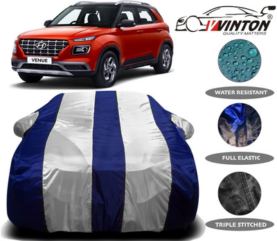 V VINTON Car Cover For Hyundai Venue (With Mirror Pockets)(White)