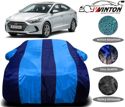 V VINTON Car Cover For Hyundai Elantra (With Mirror Pockets)(Blue)