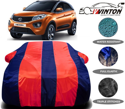 V VINTON Car Cover For Tata Nexon (With Mirror Pockets)(Red)