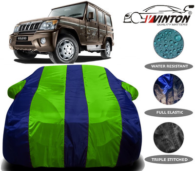 V VINTON Car Cover For Mahindra Bolero (With Mirror Pockets)(Green)