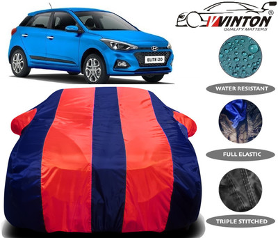 V VINTON Car Cover For Hyundai Elite i20 (With Mirror Pockets)(Red)