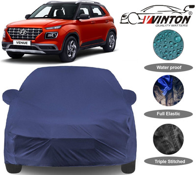 V VINTON Car Cover For Hyundai Venue (With Mirror Pockets)(Blue)