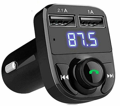 VENTAGE v4.2 Car Bluetooth Device with FM Transmitter, Car Charger, USB Cable, MP3 Player(Black)