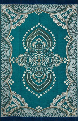 Shivkirpa Green Velvet Carpet(5 ft,  X 210 cm, Rectangle)