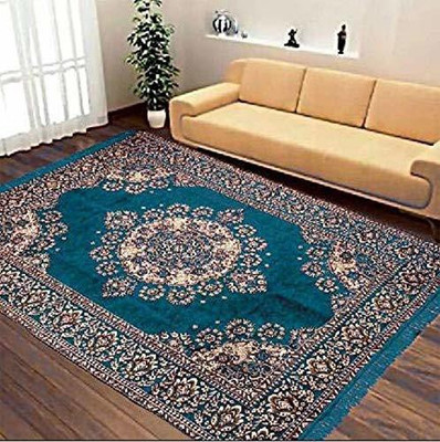 Shivkirpa Multicolor Velvet Carpet(5 ft,  X 213 cm, Rectangle)