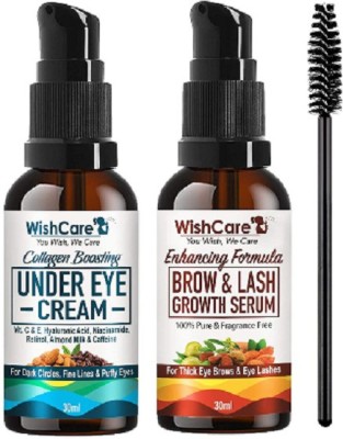 WishCare Ultimate Eye Care Combo - Under Eye Cream & Brow-Lash Growth Serum Oil(2 Items in the set)