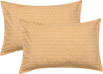 RRC Microfiber Pillows Cover(Pack of 2, 43 cm*69 cm, Beige)