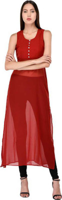 ADDICTED ATTIRE Women A-line Red Maxi/Full Length Dress