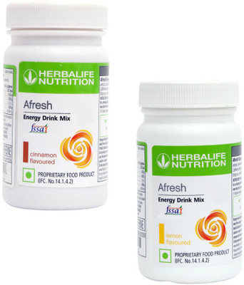 HERBALIFE Afresh Energy Drink Mix - Cinnamon Flavor & Lemon Flavor For Weight Loss Energy Drink(50 g, Cinnamon, Lemon Flavored)