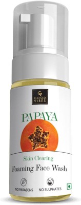GOOD VIBES Skin Clearing Foaming  - Papaya Face Wash(150 ml)