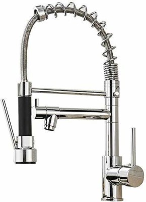 InArt Kitchen Sink Mixer Tap Pull Out Tap & Double Handle Tap Kitchen Faucet (Black Finish) Faucet Set