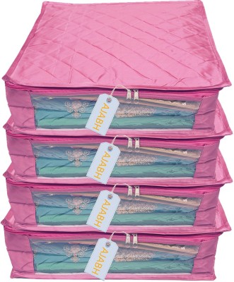 Ajabh High Quality Fancy Satin Saree cover / Garment Cover Storage Bag Pack Of 4 STNP0015(Pink)