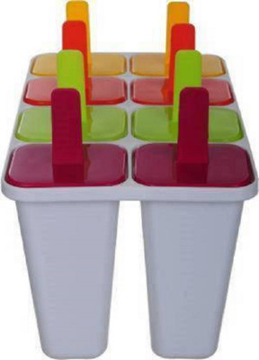 Cltllzen Ice Candy,Kulfi Maker Moulds Set of 8 Pcs -Pack of 1 Multicolor Plastic Ice Cube Tray(Pack of1)