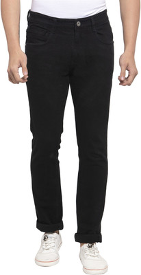 Allen Cooper Comfortable Slim Mid Rise Stretchable Slim Men Black Jeans