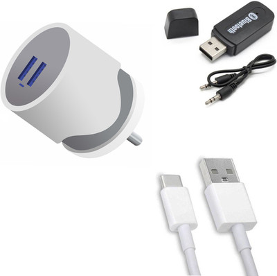 DAKRON Wall Charger Accessory Combo for Realme 7i(White)