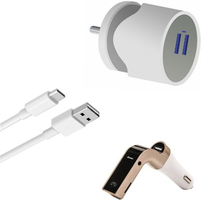 DAKRON Wall Charger Accessory Combo for Realme 6(White)