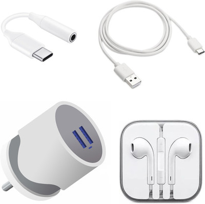 DAKRON Wall Charger Accessory Combo for Vivo Y50(White)