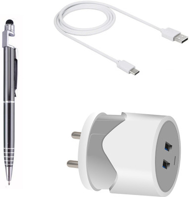 DAKRON Wall Charger Accessory Combo for Vivo V20(White)