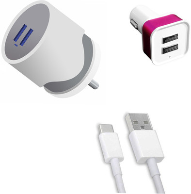 DAKRON Wall Charger Accessory Combo for Samsung Galaxy M31(White)