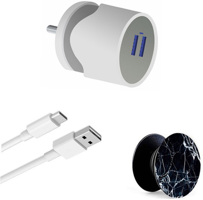 DAKRON Wall Charger Accessory Combo for OPPO A53s(White)