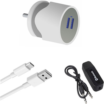 DAKRON Wall Charger Accessory Combo for Samsung Galaxy M31s(White)
