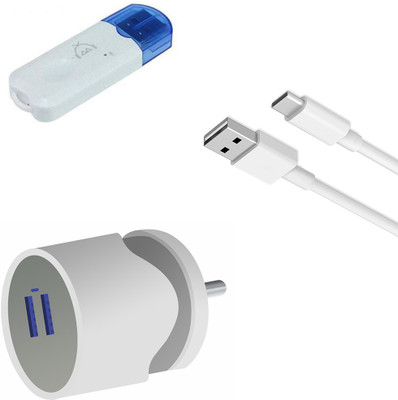 DAKRON Wall Charger Accessory Combo for Realme Narzo 20(White)