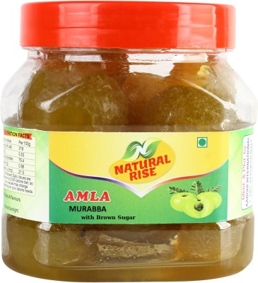 Natural Rise Premium Quality Handmade Homemade Pure Organic Amla Murabba with Brown Sugar (500 grams) Amla Murabba(500 g)