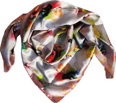 PAPIHA Printed Satin Blend Girls Scarf