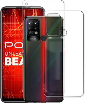 PR SMART Front and Back Tempered Glass for Tecno Pova(Pack of 2)