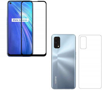 ELEF Front and Back Tempered Glass for Realme 7 Pro Front 11D Black Tempered Glass Back Flexible Trink(Pack of 2)