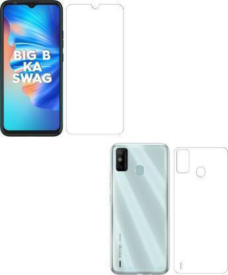 PR SMART Front and Back Tempered Glass for Tecno Spark 6 Go(Pack of 2)