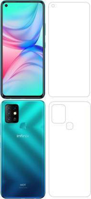 SOLIVAGANT Front and Back Tempered Glass for Infinix Hot 10 Lite(Pack of 2)