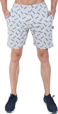 Zeffit Printed Men Grey Bermuda Shorts