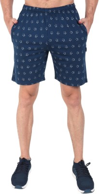 Zeffit Printed Men Blue Bermuda Shorts