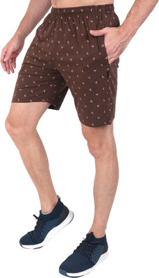 Zeffit Printed Men Brown Bermuda Shorts
